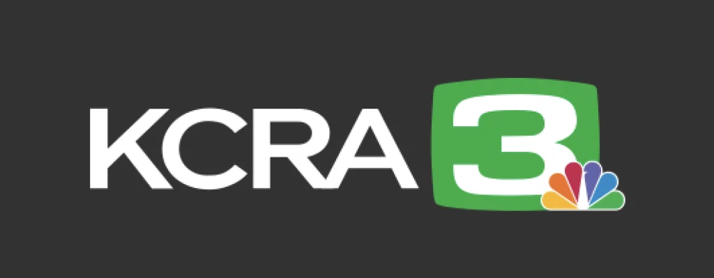 KCRA 3 television station logo with NBC peacock symbol on dark background